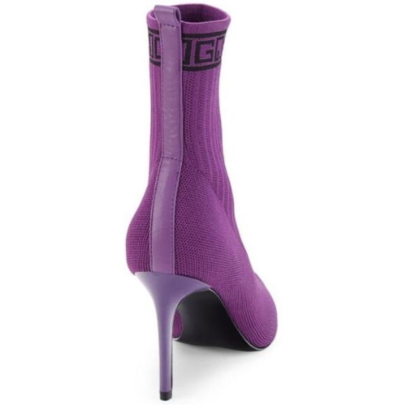 Guess Stiletto Purple Sock Ankle Boots - Picture 2 of 9